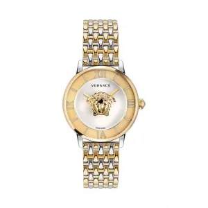 Ladies La Medusa Gold Tone White-Silver Watch VE2R00222