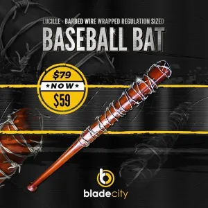 *Limited Edition* Lucille - Barbed Wire Wrapped Regulation Sized Baseball Bat