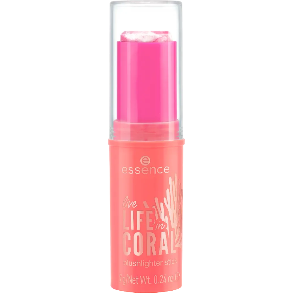 live LIFE in CORAL blushlighter stick