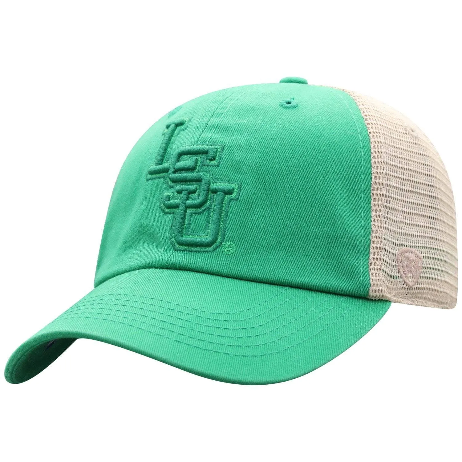 LSU Tigers TOW Green St. Patrick's Day Tan Mesh Adj. Snapback Slouch Hat Cap