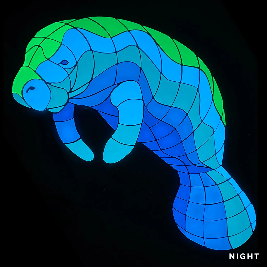 Manatee Mother - Glow in the Dark Pool Mosaics