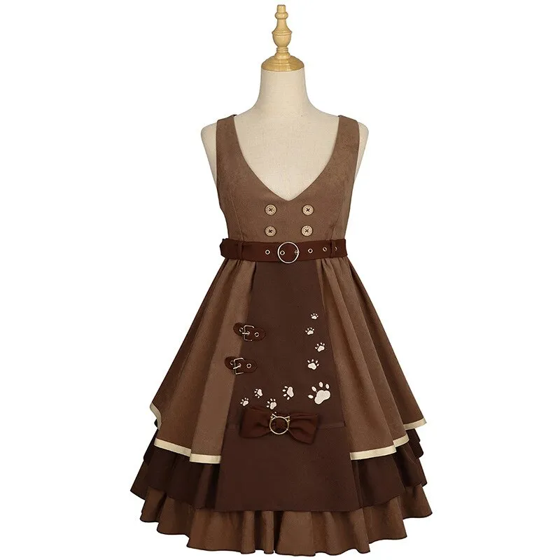 Meow Detective ~ Preppy Style Lolita JSK Dress by YLF