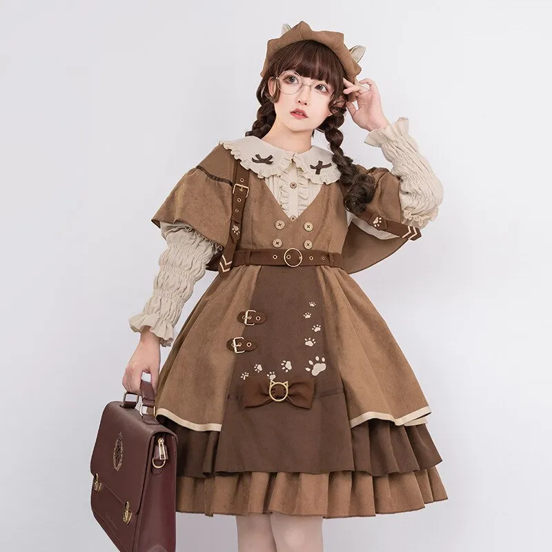 Meow Detective ~ Preppy Style Lolita JSK Dress by YLF