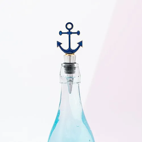 NAVY ANCHOR BOTTLE STOPPER