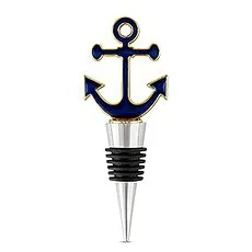 NAVY ANCHOR BOTTLE STOPPER