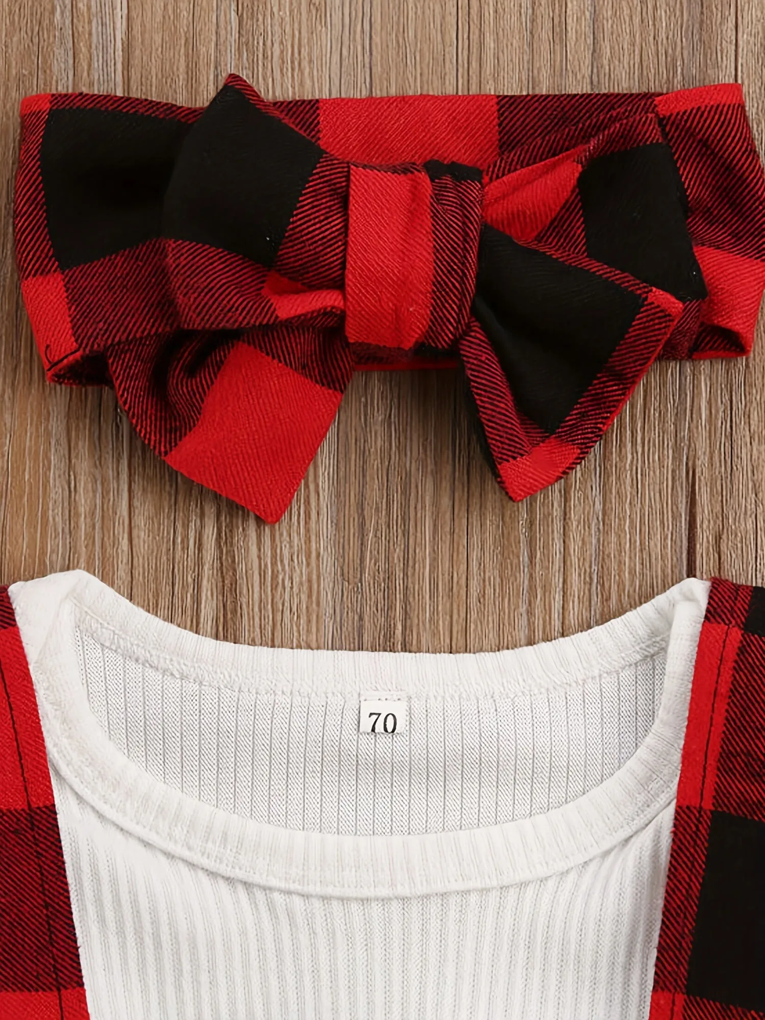 Newborn Baby Girl Christmas Plaid Romper, Preppy Style Jumpsuit Tutu Dress Outfit Clothes Set