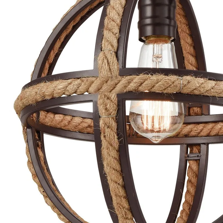 Open Orb Jute Rope Pendant