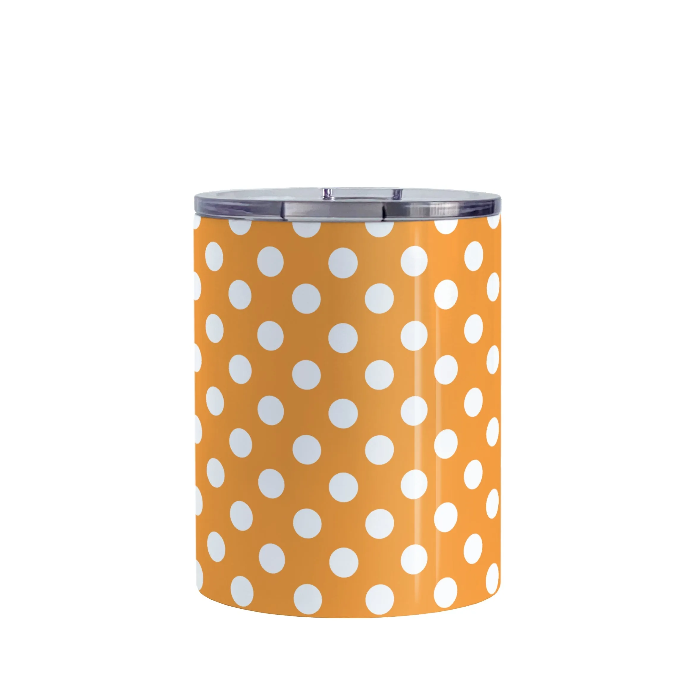 Orange Polka Dot Tumbler Cup