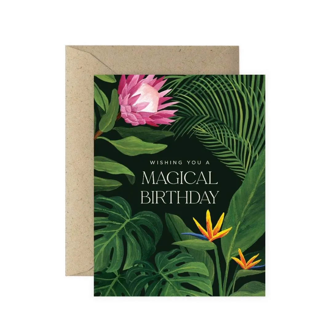 Paper Anchor Co. | Magical Birthday Tropical Floral Greeting Card