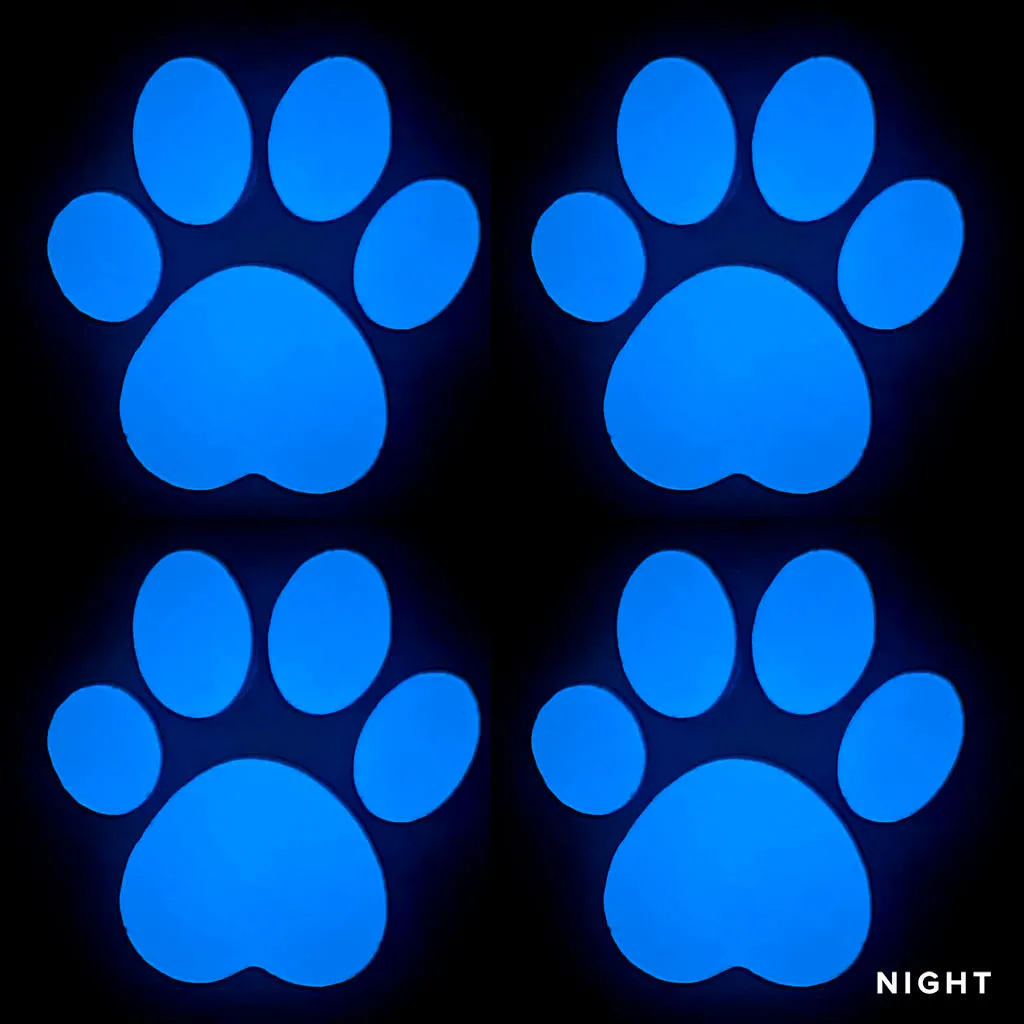 Paws x 4 - Glow in the Dark Pool Mosaics