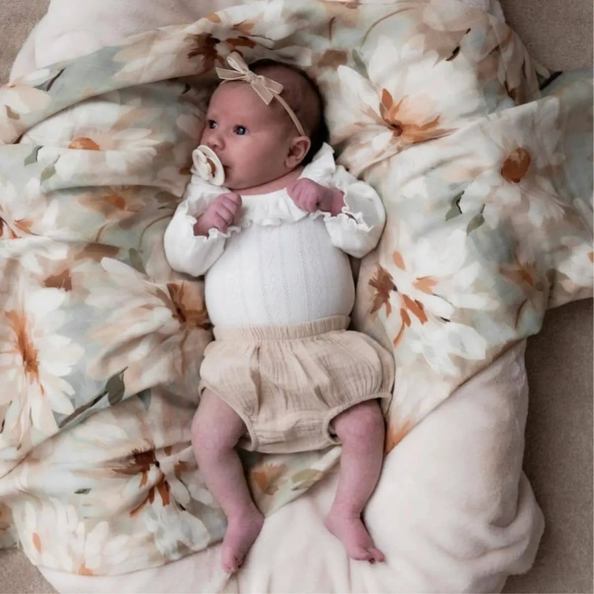 Pop Ya Tot Organic Cotton Swaddle Wrap - Fringed Everlasting