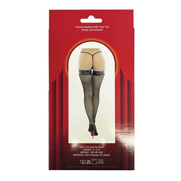 Popsi Lingerie - Vinyl Top Fishnet Stocking