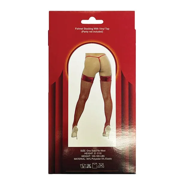 Popsi Lingerie - Vinyl Top Fishnet Stocking