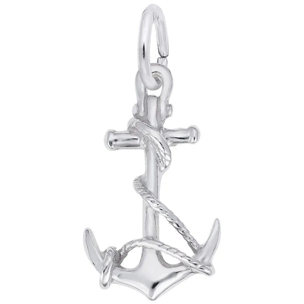 Rembrandt Charms - Anchor With Rope Charm - 7844