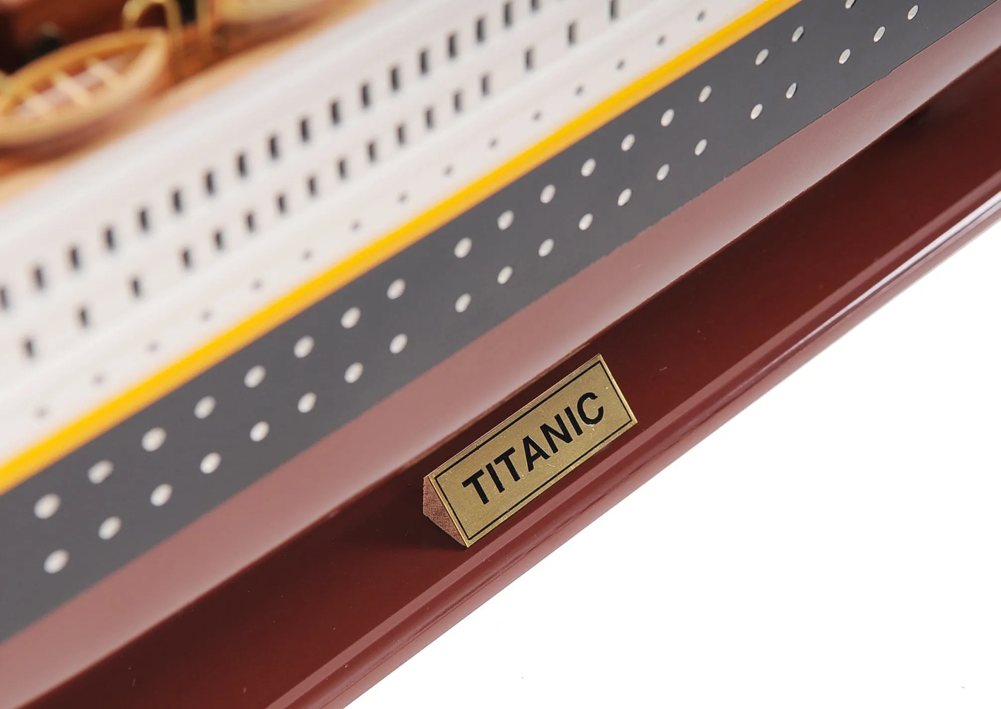 RMS Titanic Painted Large Passenger Ship Ocean Liner Wood Model Assembled