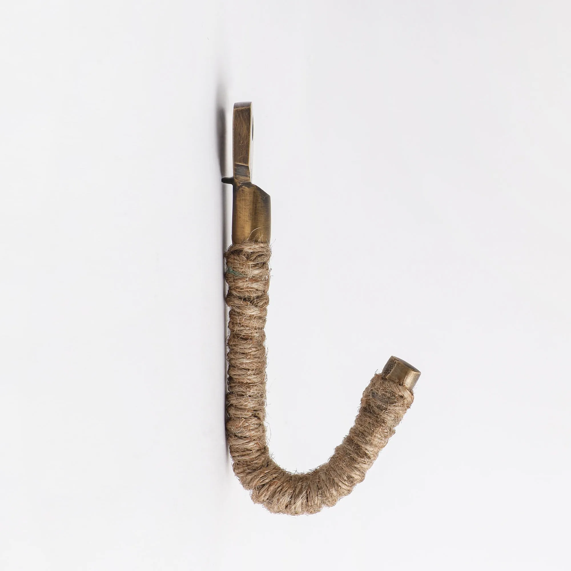 Rope Hook - Jute with Acid Washed Brass