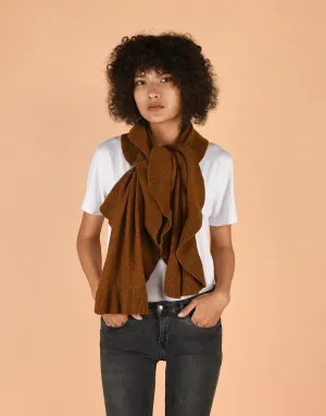 Ruffle Scarf in Curry