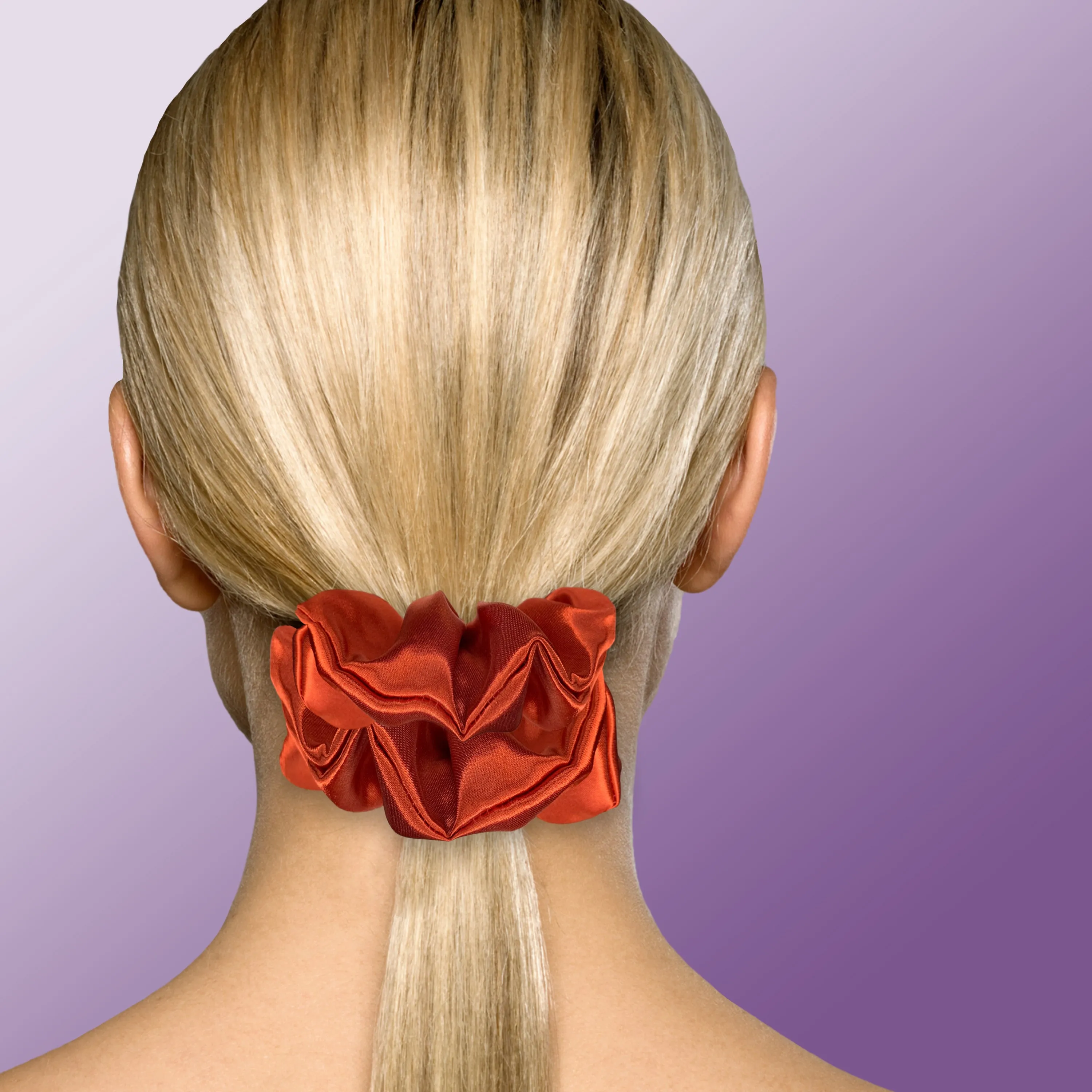 Scrunchies Premium Bridal Satin Available in 3 Sizes Made in the USA Rust