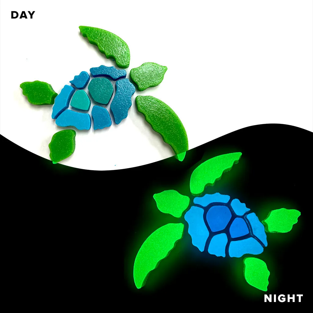 Sea Turtle - Left and Right - Glow in the Dark Pool Mosaics