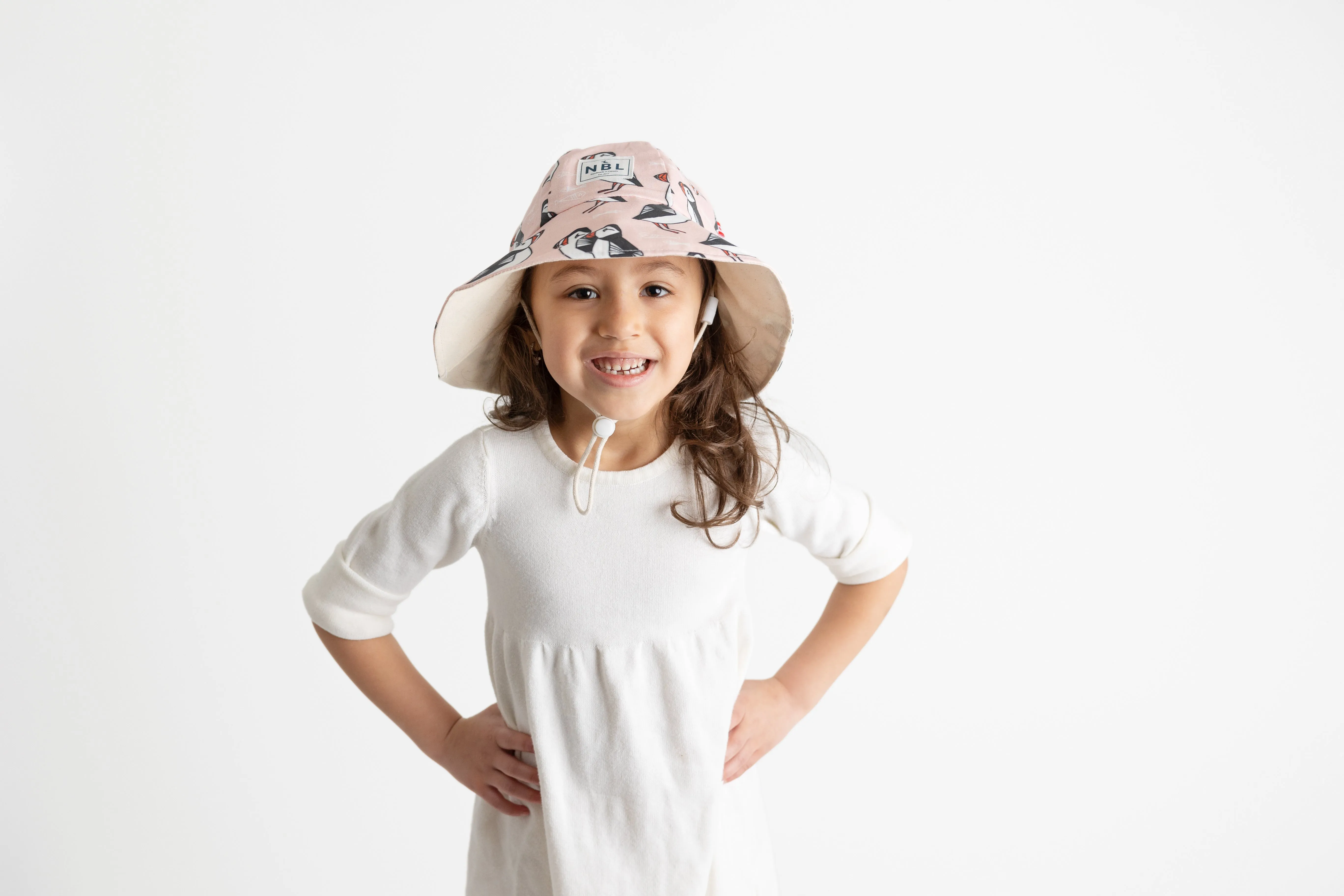 Summer Hat (Pink Puffin)