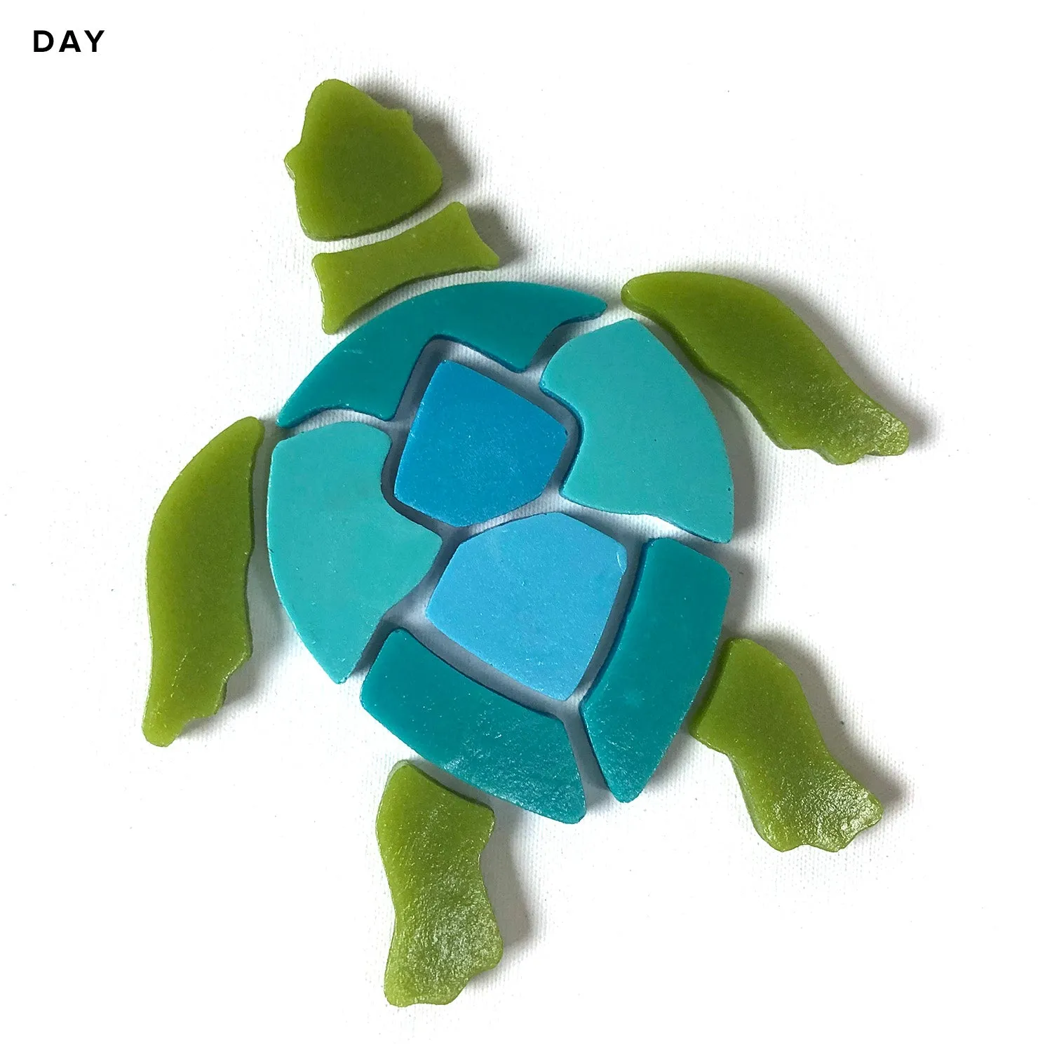 Swimming Turtle, Medium - Glow in the Dark Pool Mosaic