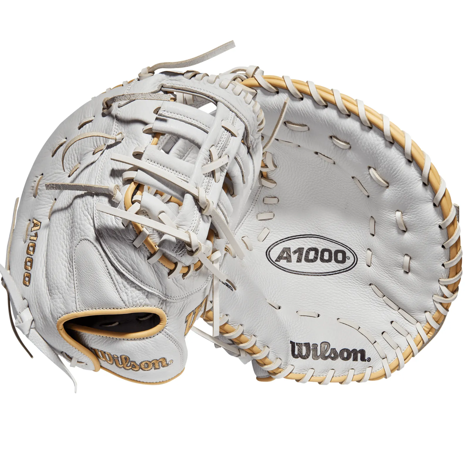 Wilson A1000  Fastpitch 1620 1B Mitt 12.5 White/Blonde/Grey