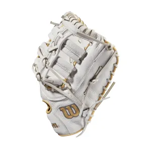 Wilson A1000  Fastpitch 1620 1B Mitt 12.5 White/Blonde/Grey