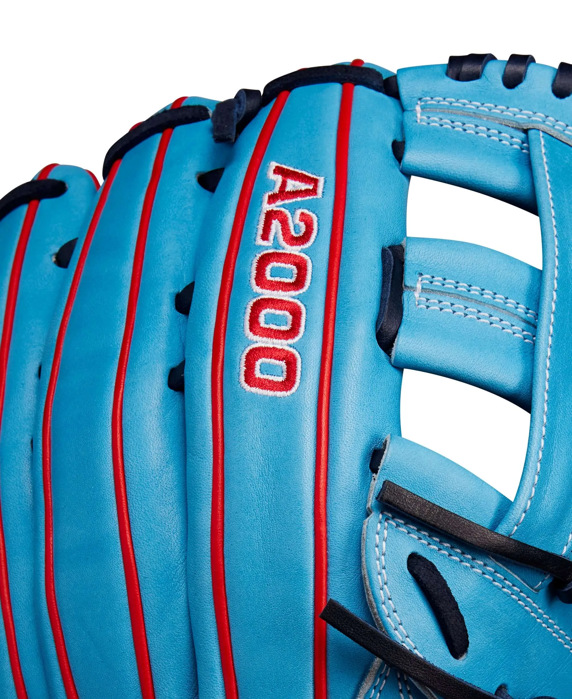 Wilson Fall 2024 A2000 1750 Outfield Baseball Glove Blue /Red LHT 12.5"