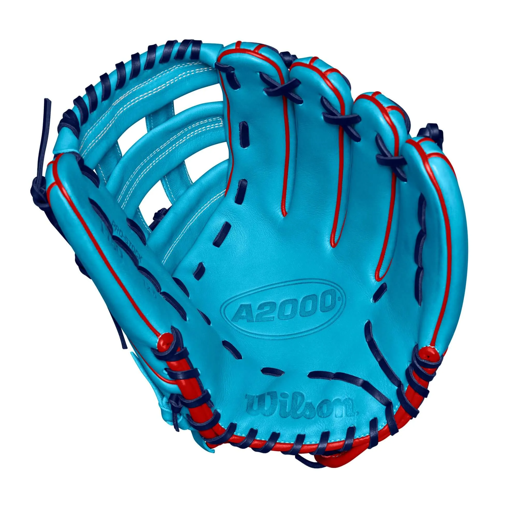 Wilson Fall 2024 A2000 1750 Outfield Baseball Glove Blue /Red LHT 12.5"