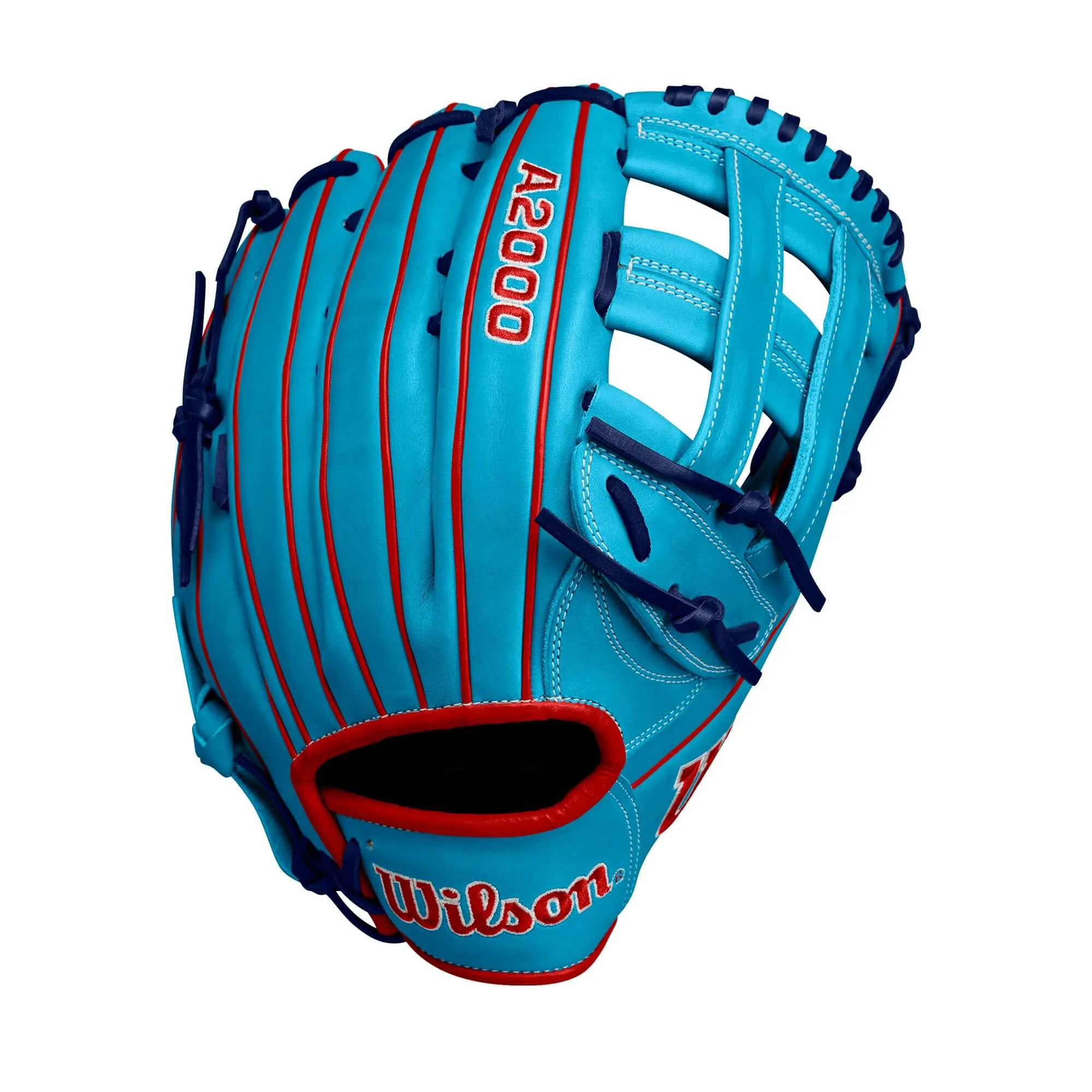 Wilson Fall 2024 A2000 1750 Outfield Baseball Glove Blue /Red LHT 12.5"