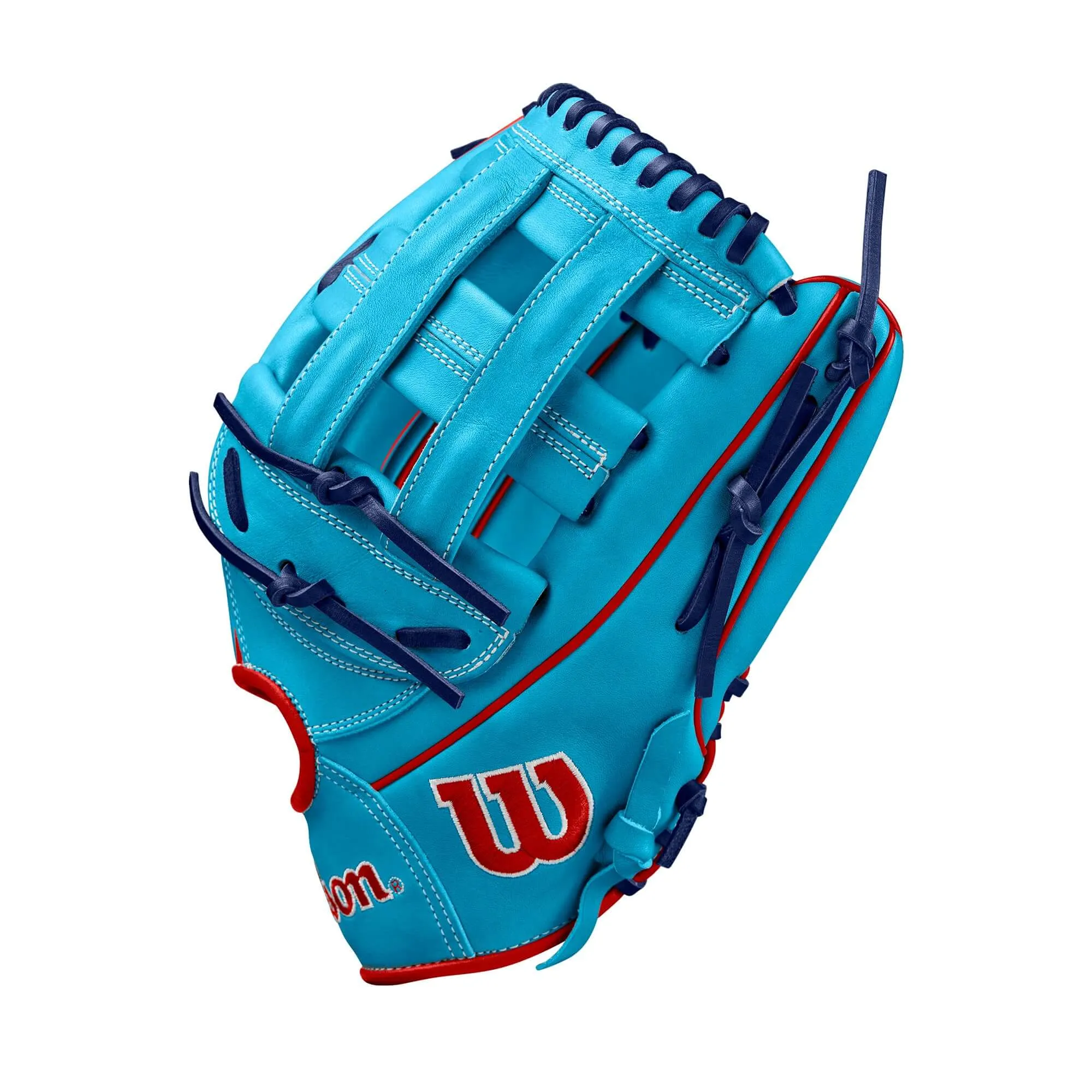 Wilson Fall 2024 A2000 1750 Outfield Baseball Glove Blue /Red LHT 12.5"